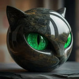 Statua in pietra del Gatto Nero – Simbolo di fortuna e stile