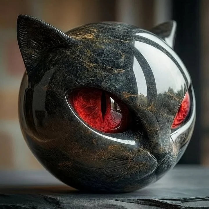 Black Cat Stone Statue – A Symbol of Luck and Style