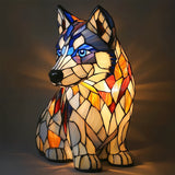 Bruno - Lampada Magisk a forma di cane in vetro colorato