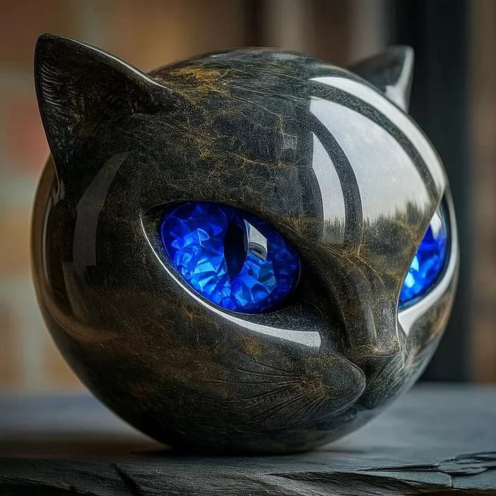 Black Cat Stone Statue – A Symbol of Luck and Style