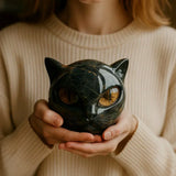 Statua in pietra del Gatto Nero – Simbolo di fortuna e stile